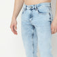 Skinny Fit Ice Washed Bleached Jeans