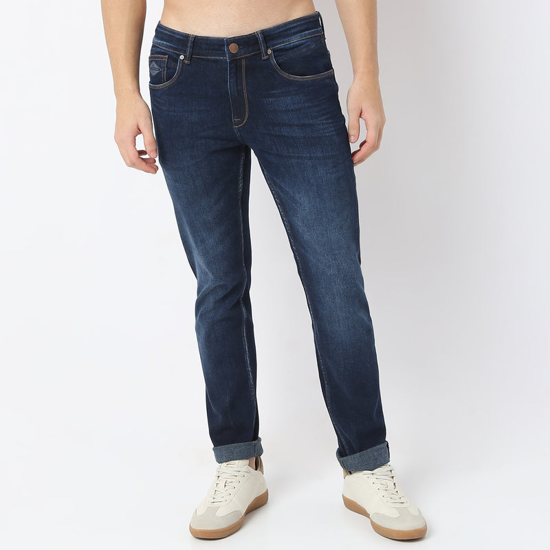 Straight Fit Classic Knitted Full Length Jeans