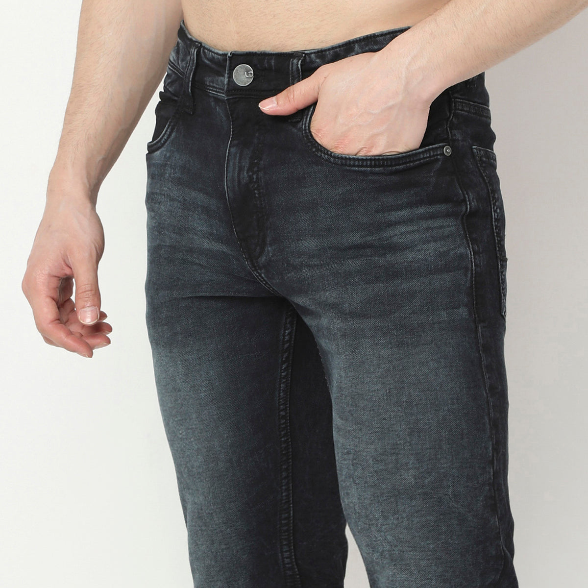 Slim Fit Heavy Towel Wash Jeans