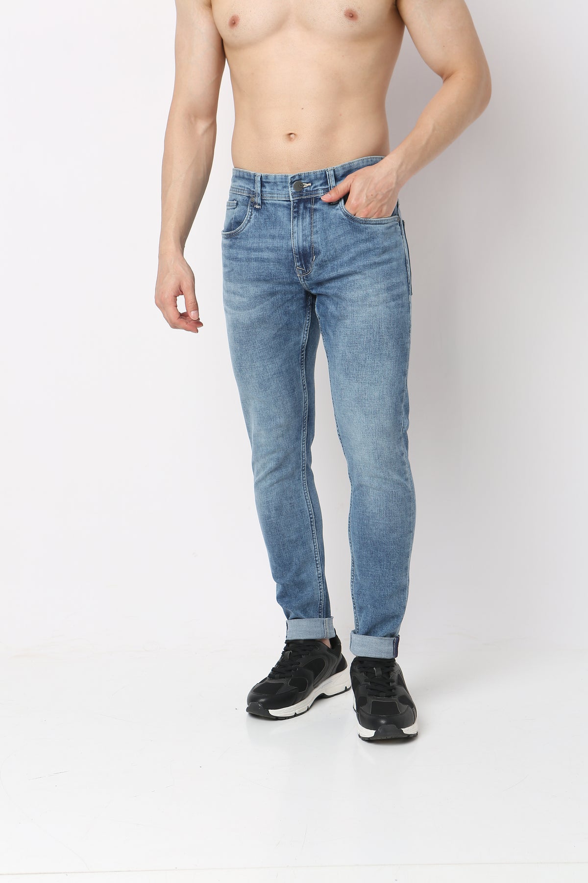 Skinny Fit Stone Washed Jeans