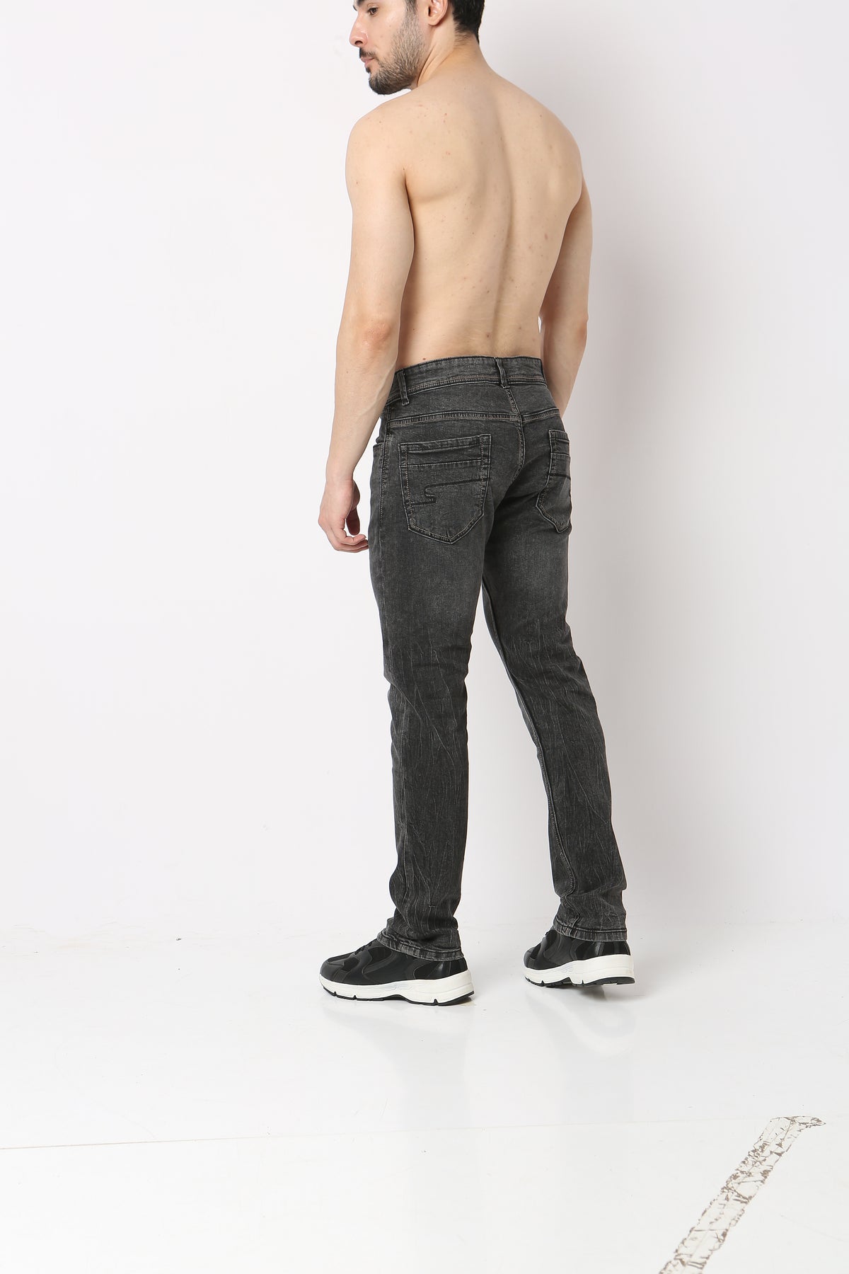 Straight Fit 3D Whisker Jeans