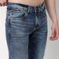 Straight Fit Stone Wash Jeans
