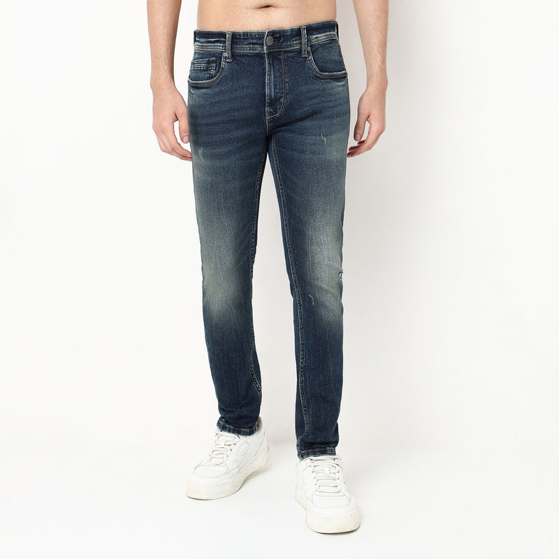 Cotton Spandex Stone Wash Jeans