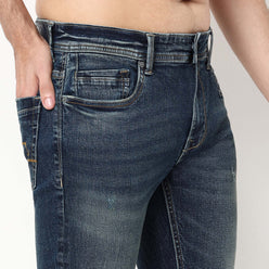 Cotton Spandex Stone Wash Jeans