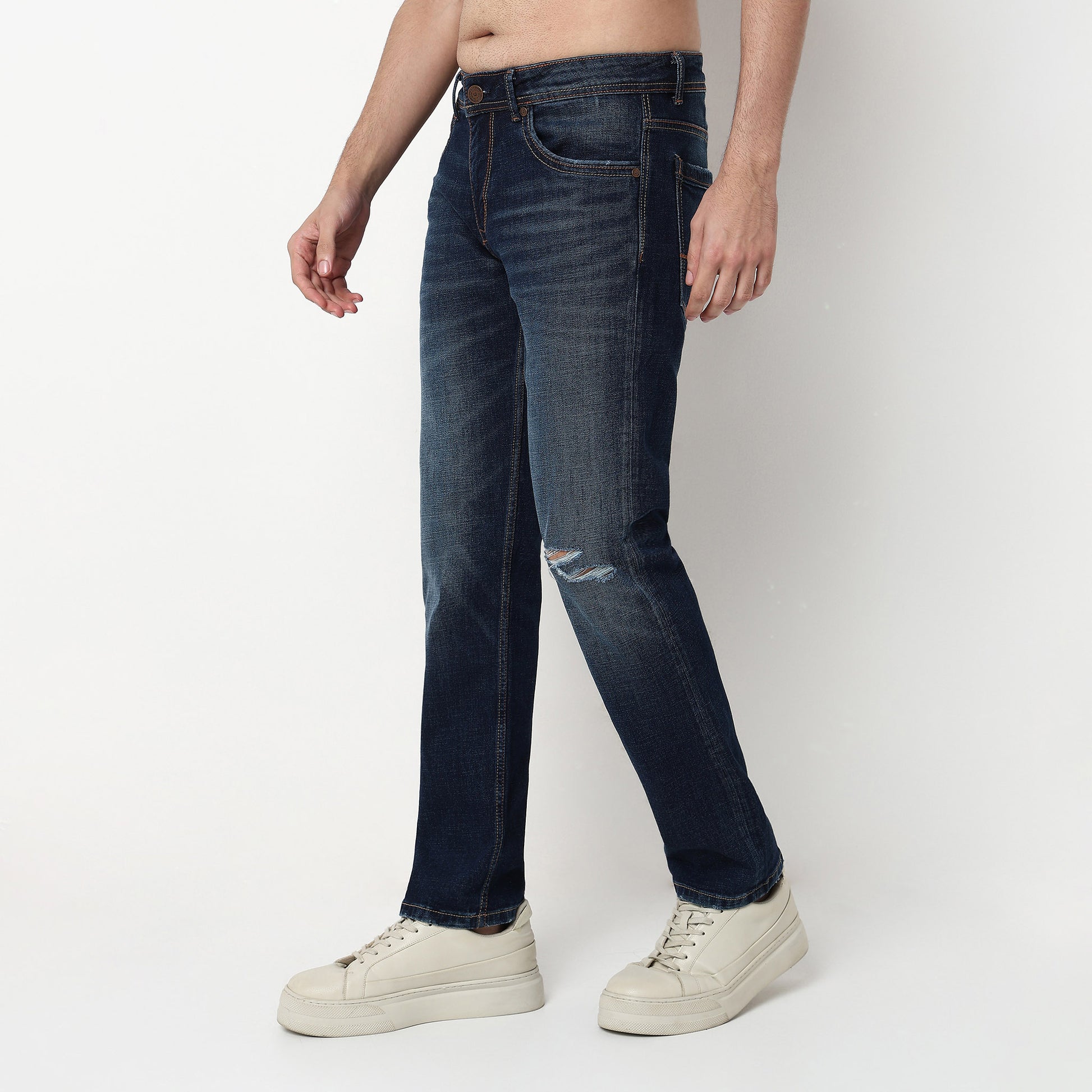 Cotton Spandex Stone Wash Jeans