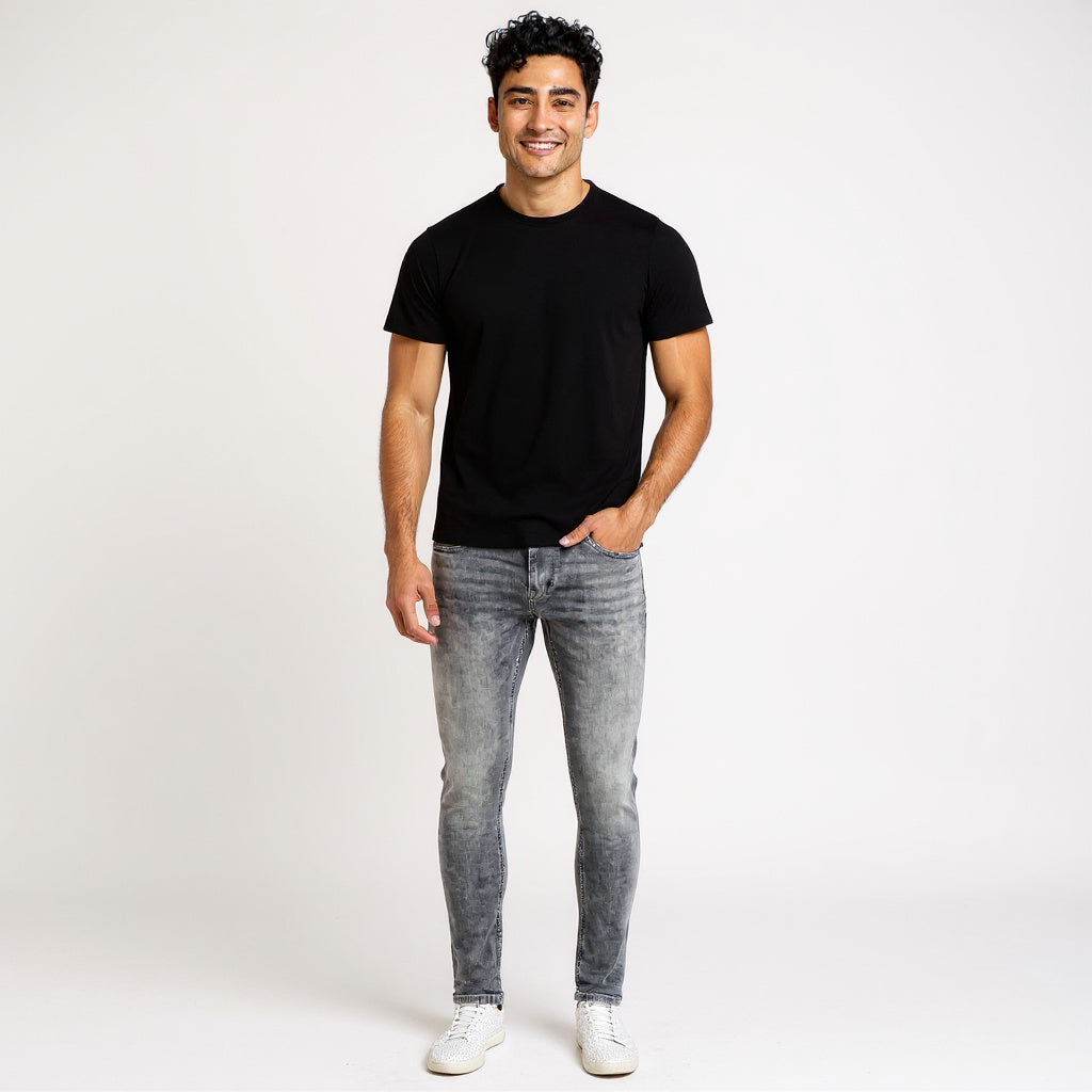 Skinny Fit Stone Wash Fashion Jeans