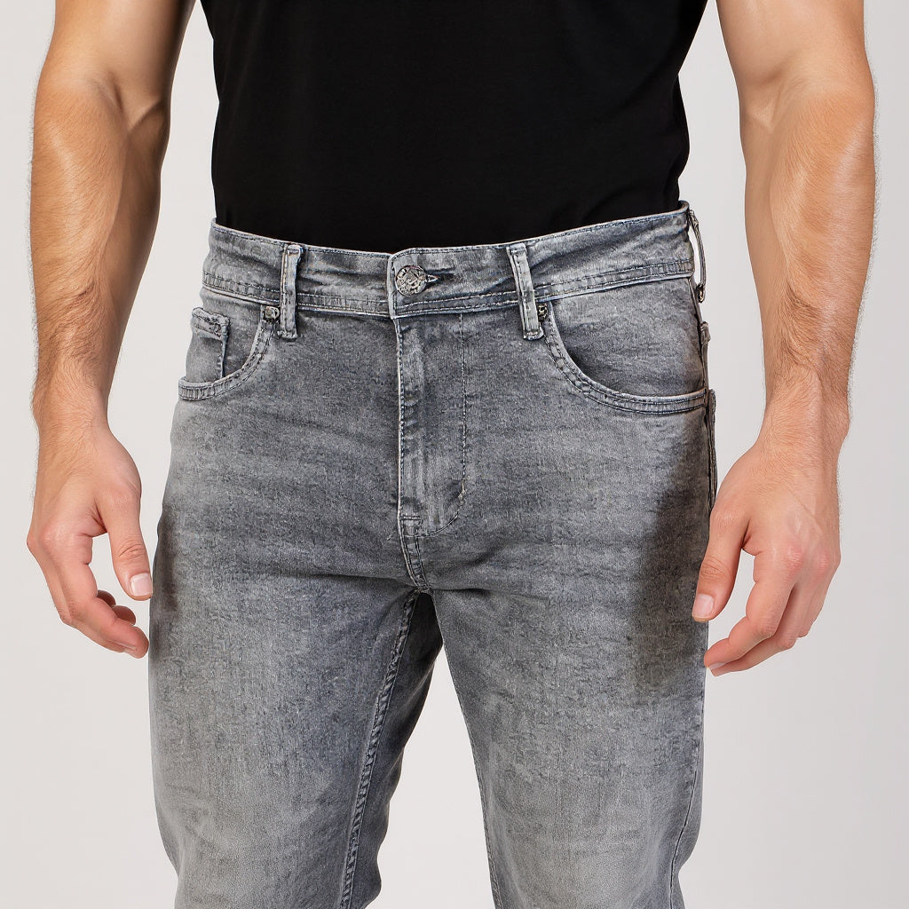 Skinny Fit Stone Wash Fashion Jeans