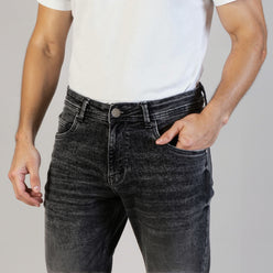 Stone Wash Straigth Fit Jeans