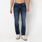 Knitted Slub Fabric Adding Depth Stone Wash Straight Jeans