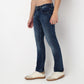 Knitted Slub Fabric Adding Depth Stone Wash Straight Jeans
