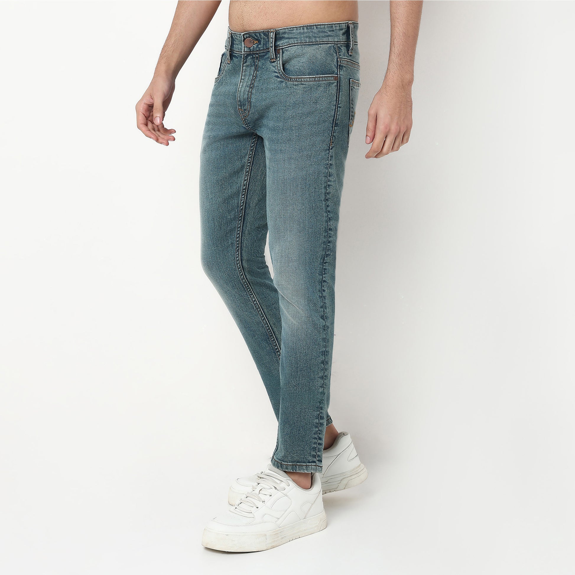 Cotton Spandex Stone Wash Jeans