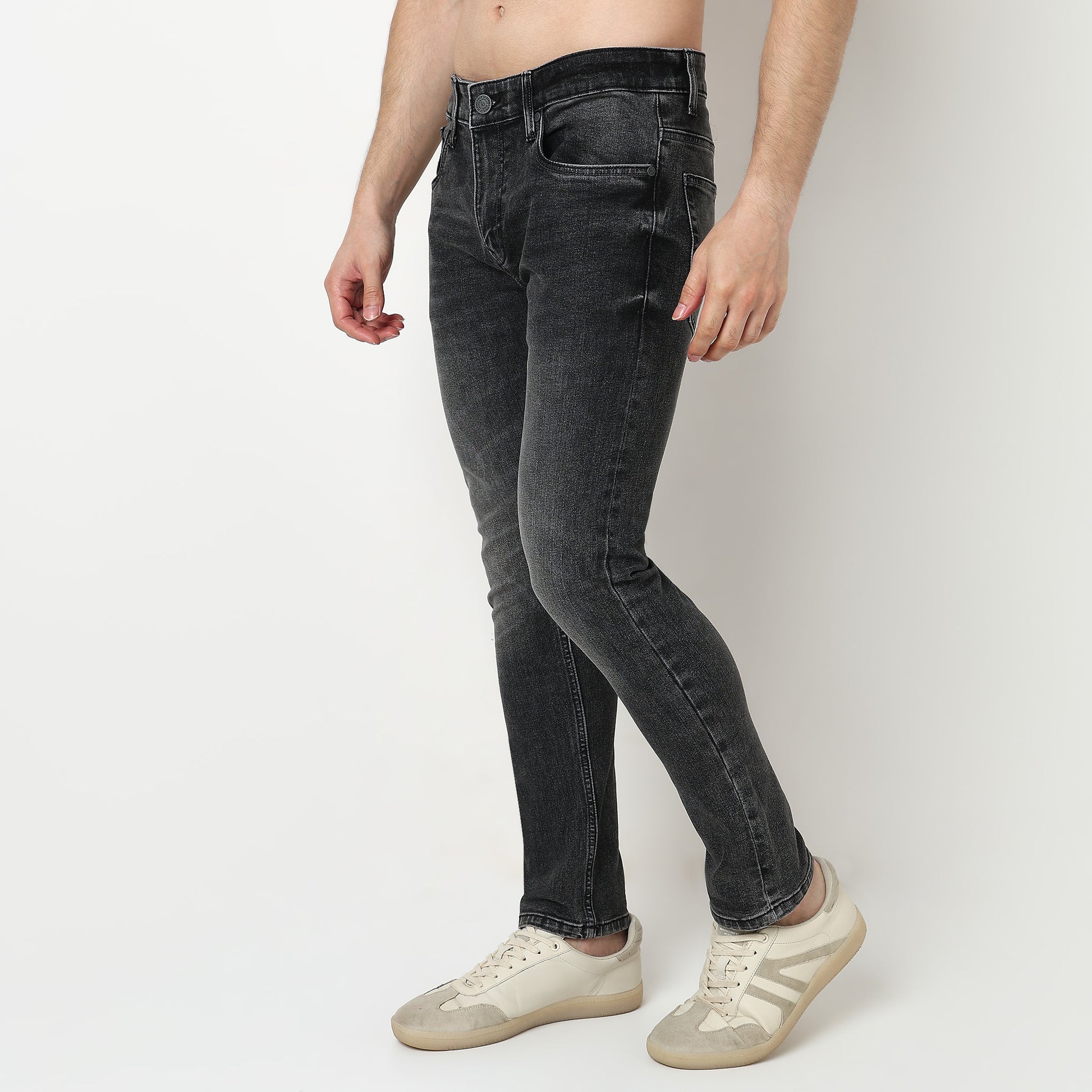 Stone Wash Slim Fit Jeans