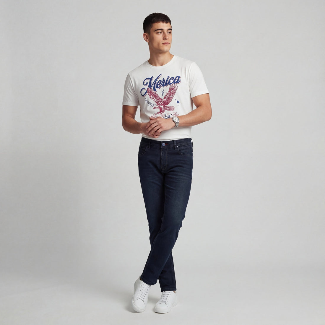 Full Length Woven Relaxed Fit Jeans