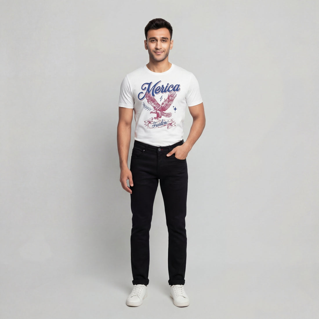 Full Length Woven Relaxed Fit Jeans