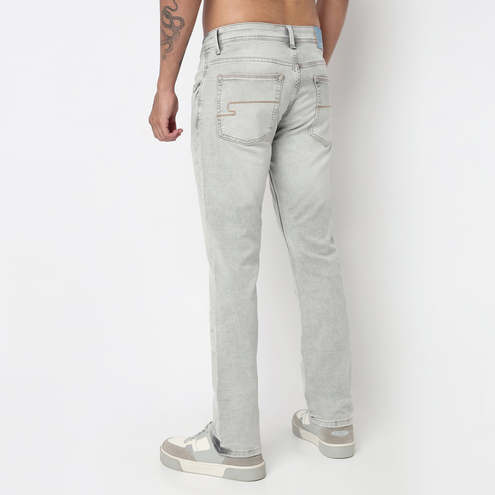 Stone Wash Relaxed Fit Jeans