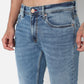 Stone Wash Straight Fit Jeans