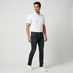 Straight Fit Mid Rise Jeans