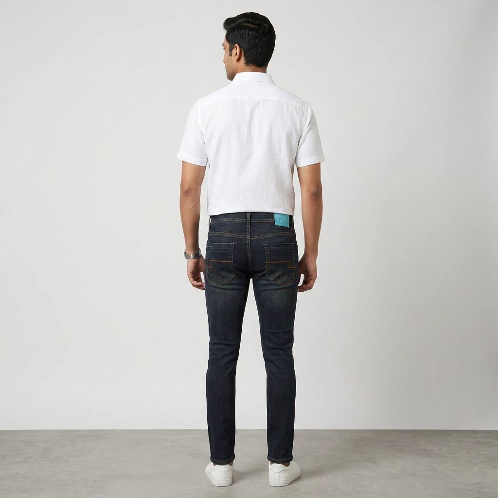 Straight Fit Mid Rise Jeans