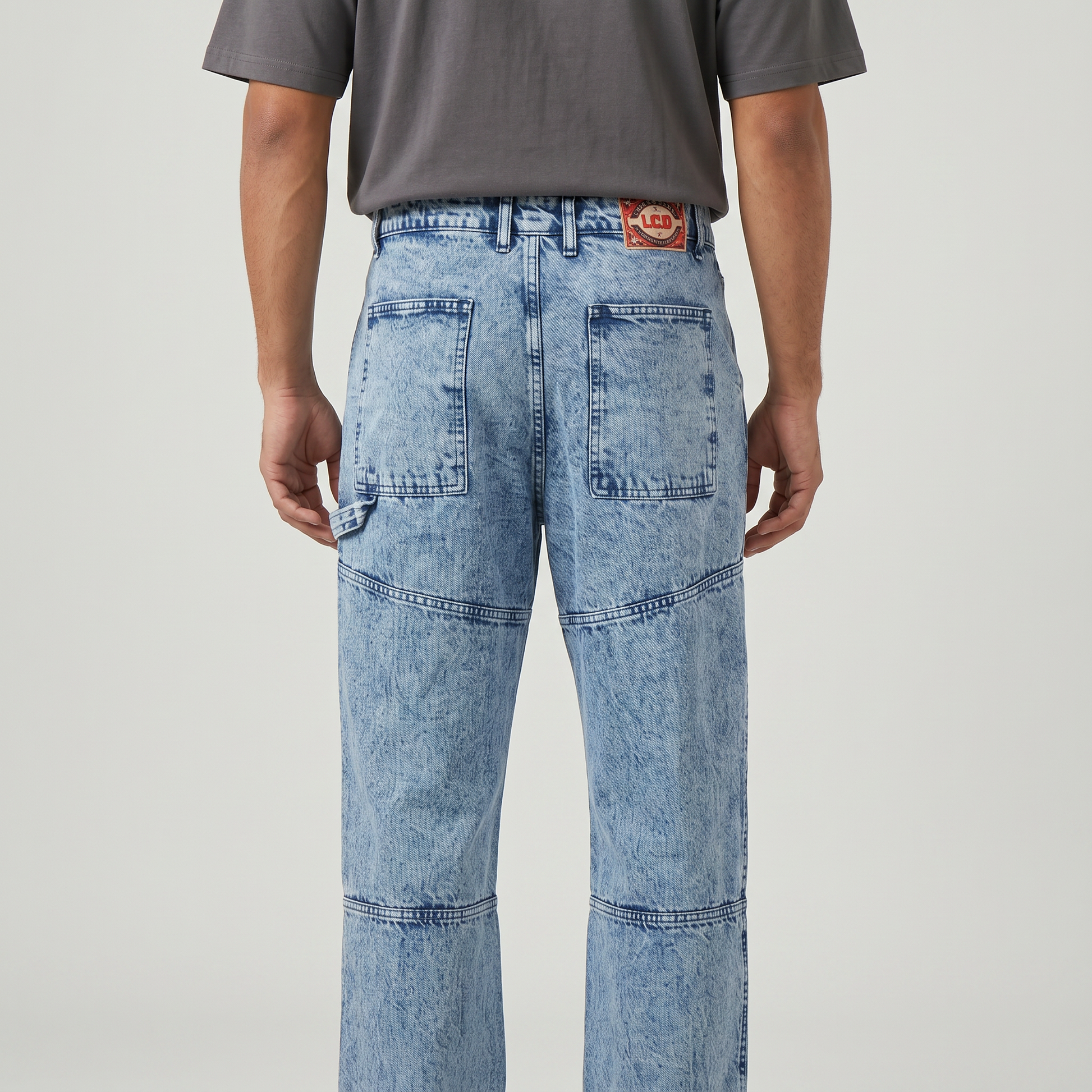 Baggy Fit Stone Wash Jeans