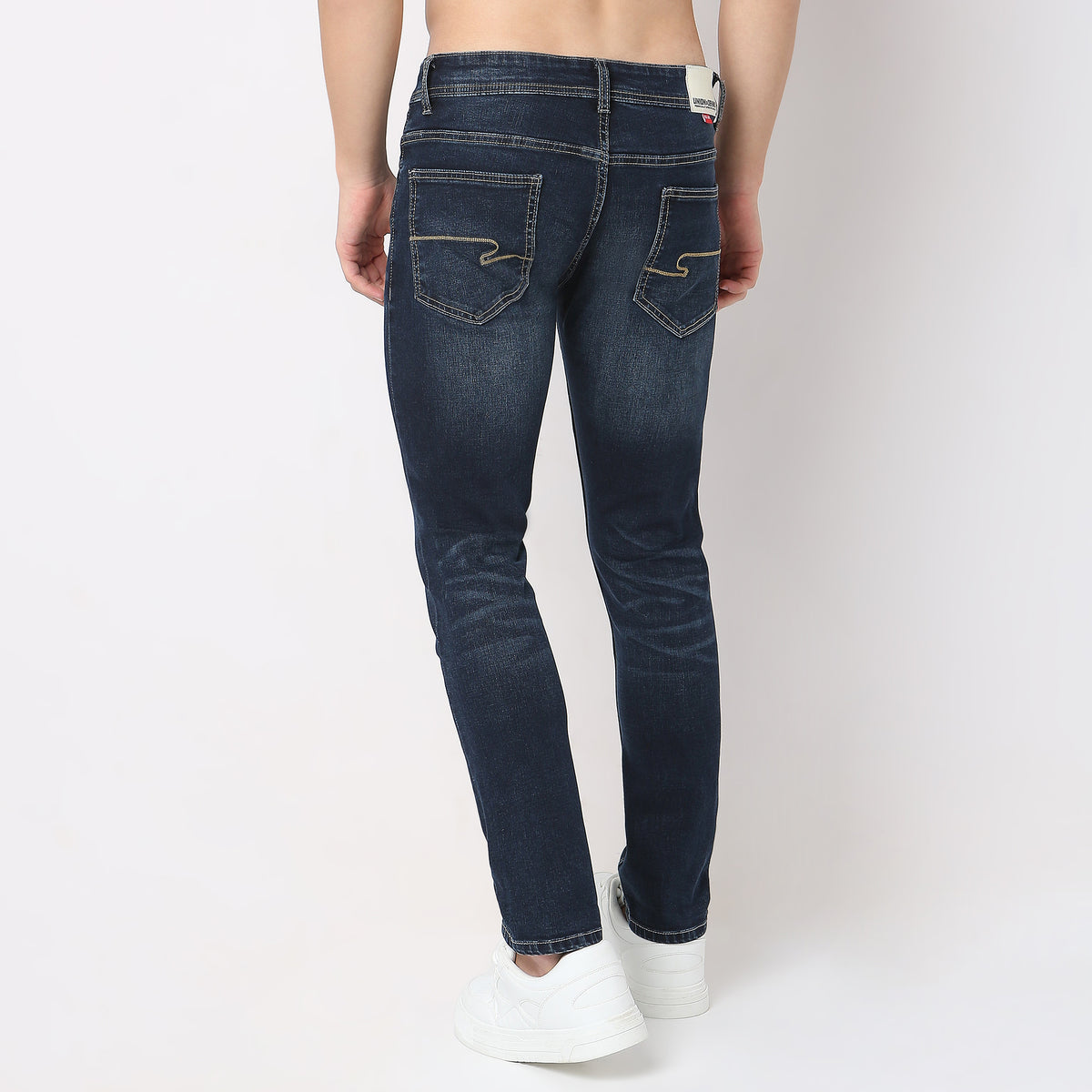 Solid Cropped Length Jeans