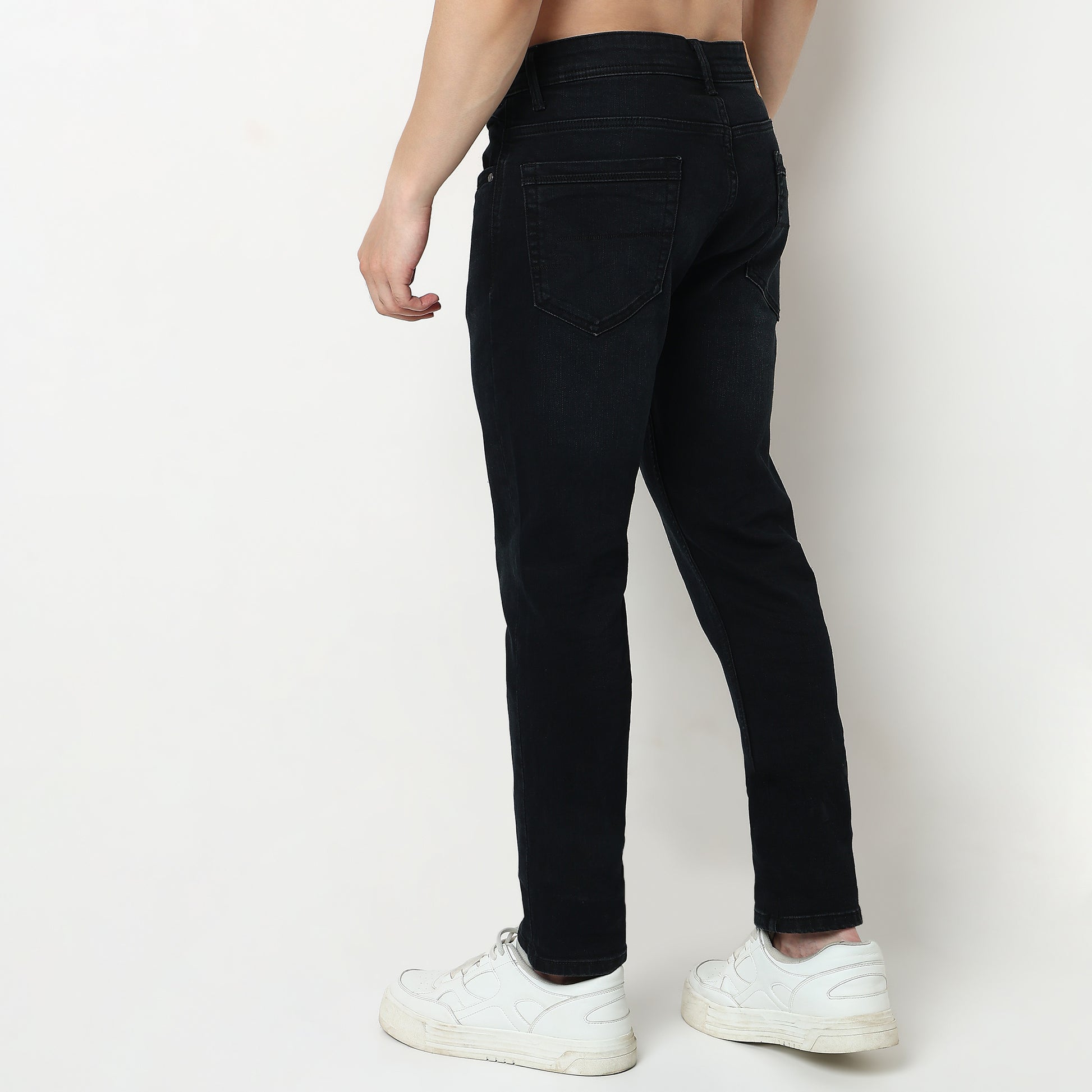 Solid Straight Fit Jeans