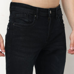 Solid Straight Fit Jeans