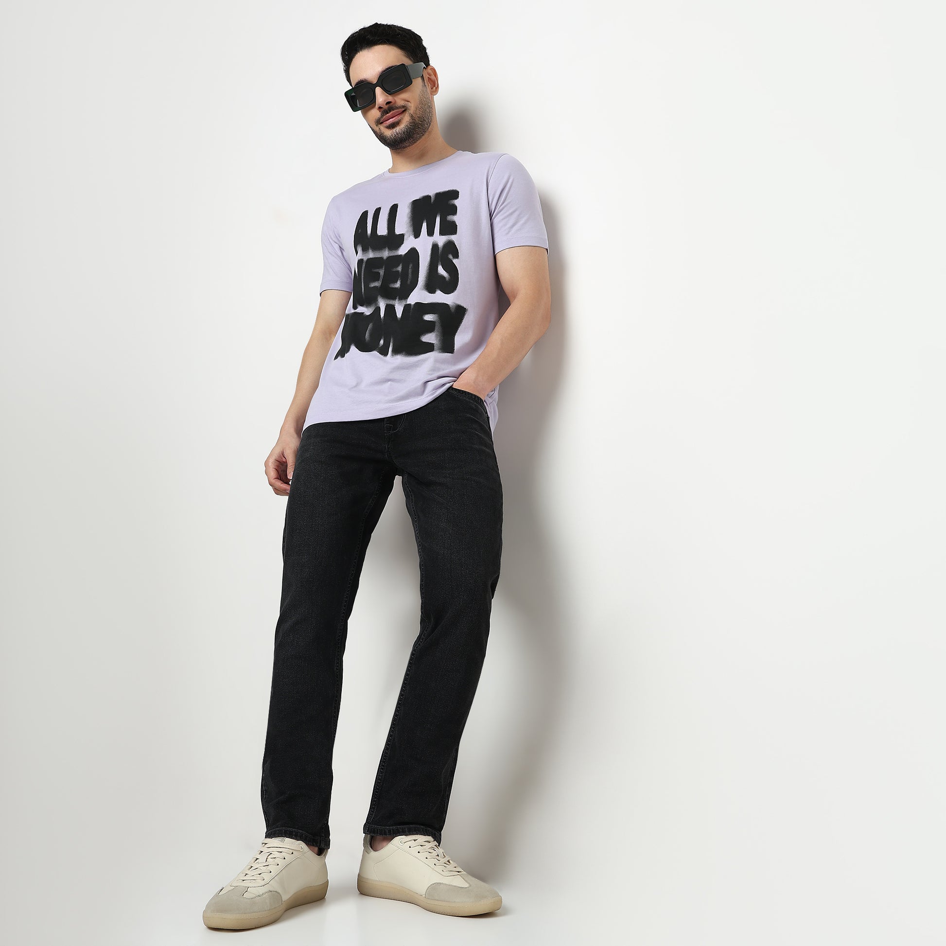 Solid Straight Fit Jeans