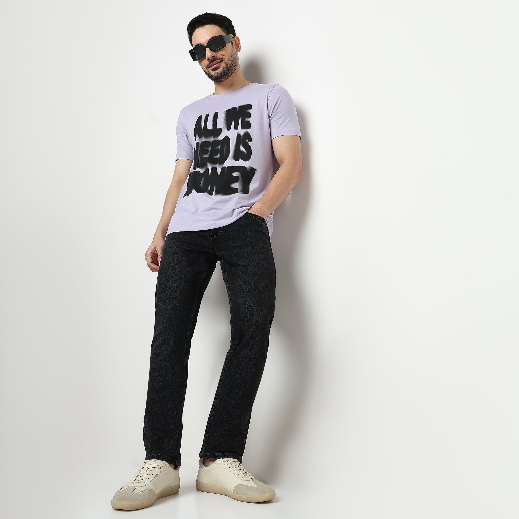 Solid Straight Fit Jeans