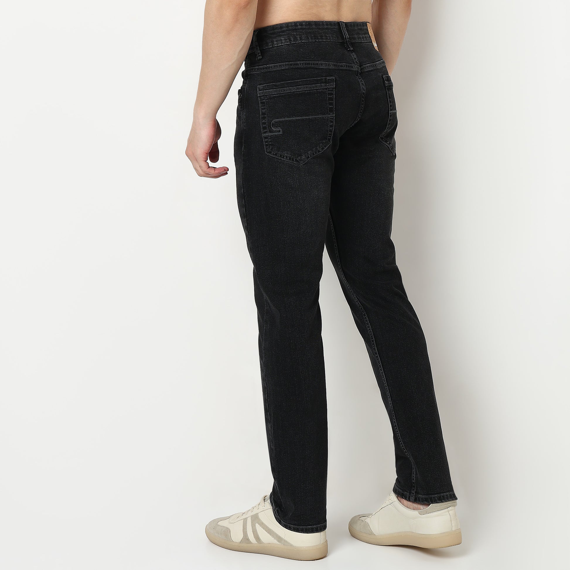 Solid Straight Fit Jeans