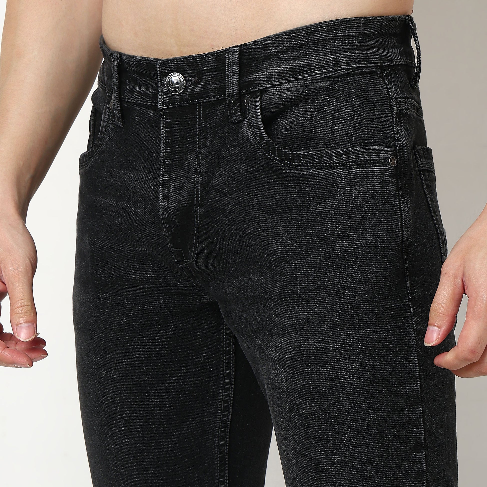 Solid Straight Fit Jeans