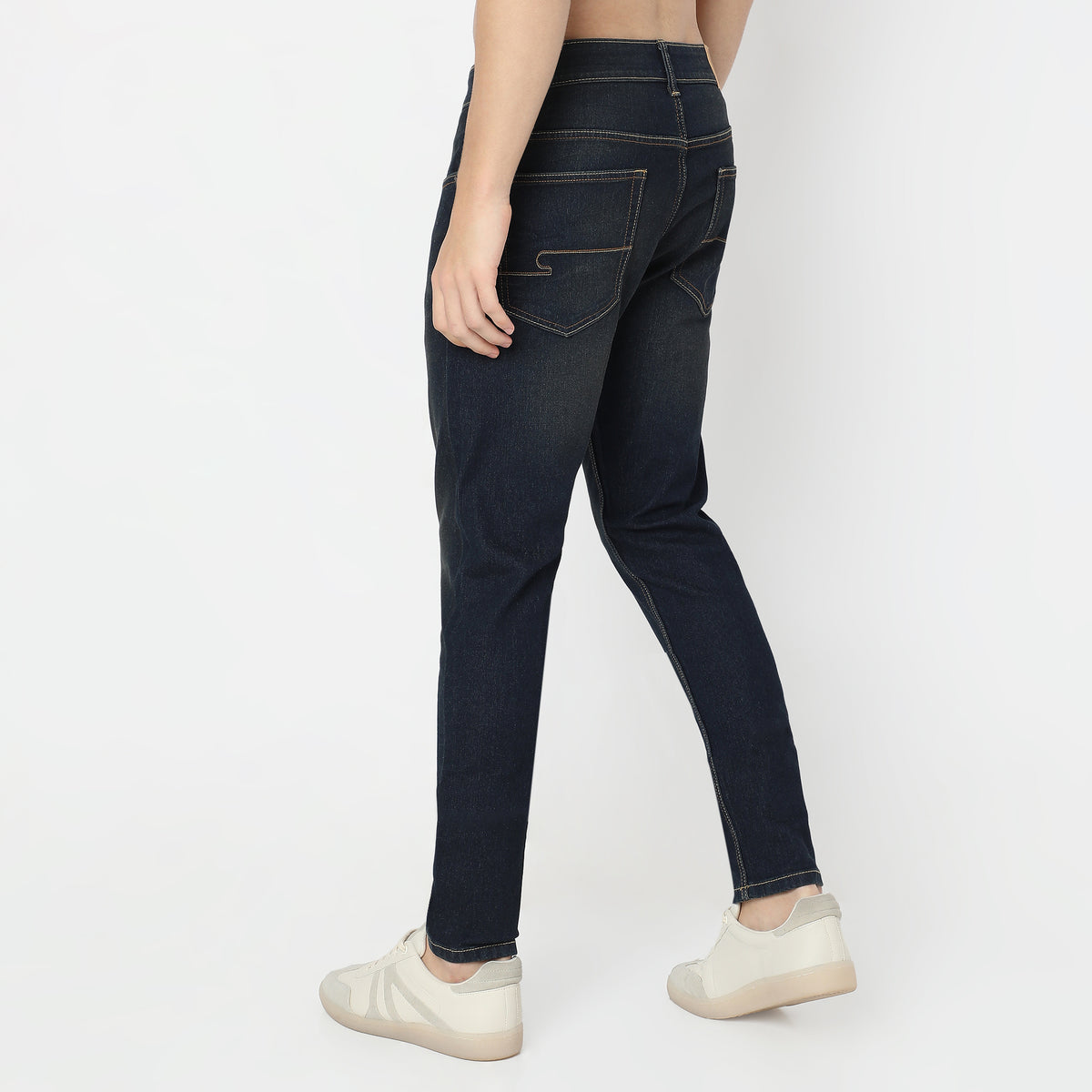 Stone Wash Skinny Fit Clean Look Jeans