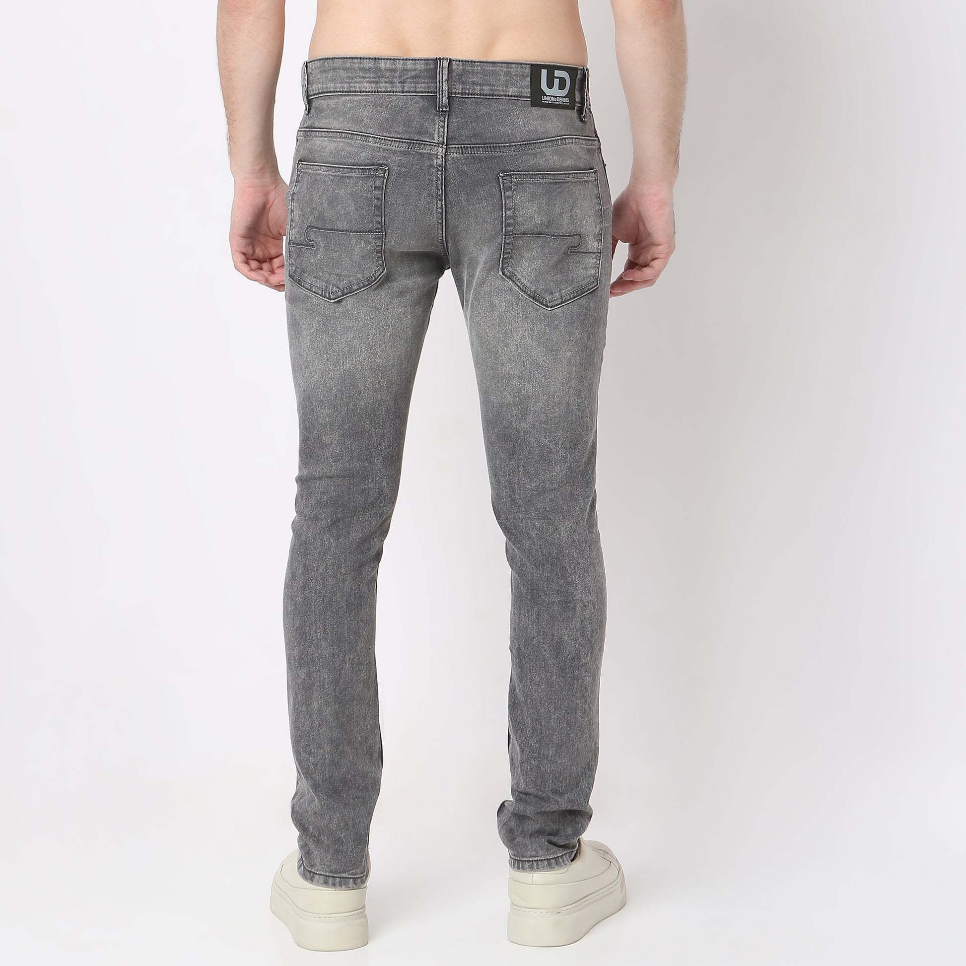 Stone Wash Skinny Fit Clean Look Jeans