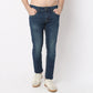 Stone Wash Skinny Fit Clean Look Jeans
