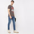 Stone Wash Skinny Fit Clean Look Jeans
