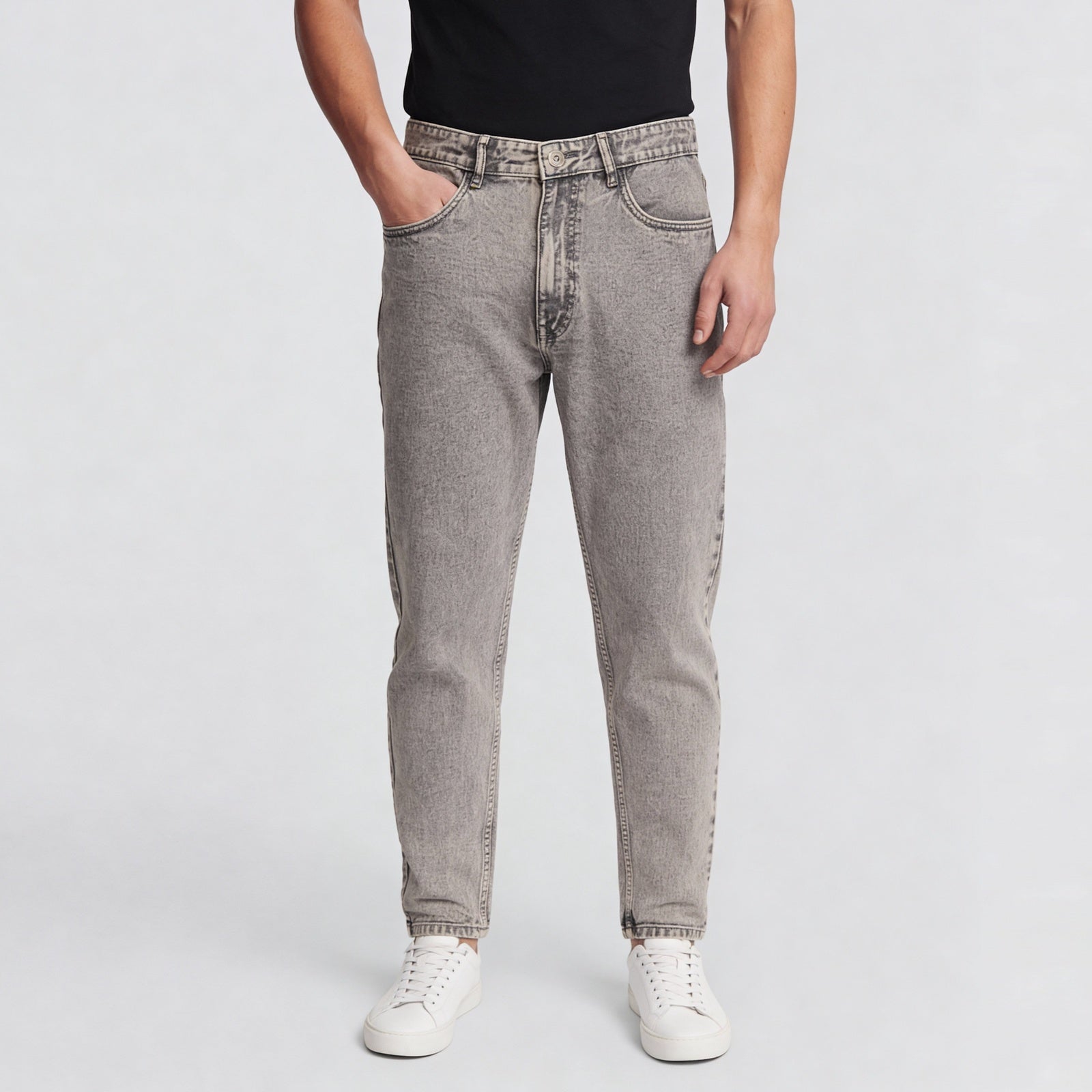 Full Length Stone Washed Jeans