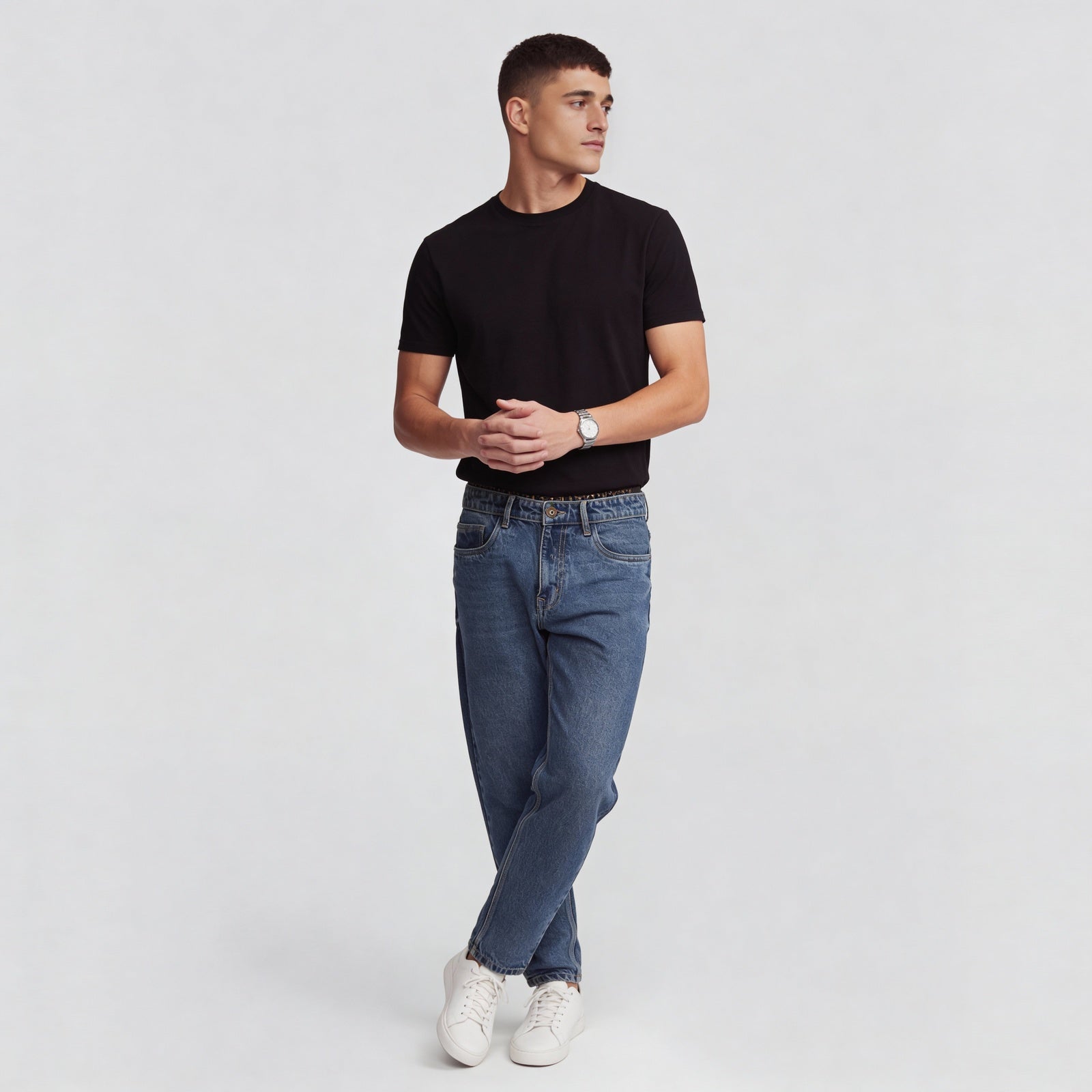 Full Length Stone Washed Jeans
