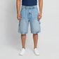 Woven Straight Fit Denim Shorts