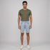 Woven Mid Rise Solid Shorts