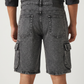 Solid Mid Rise Cargo Shorts