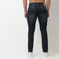 Tapered Fit Solid Mid Rise Jeans