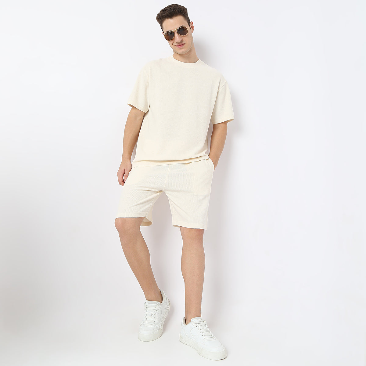 Oversize Structured Knee Length Shorts