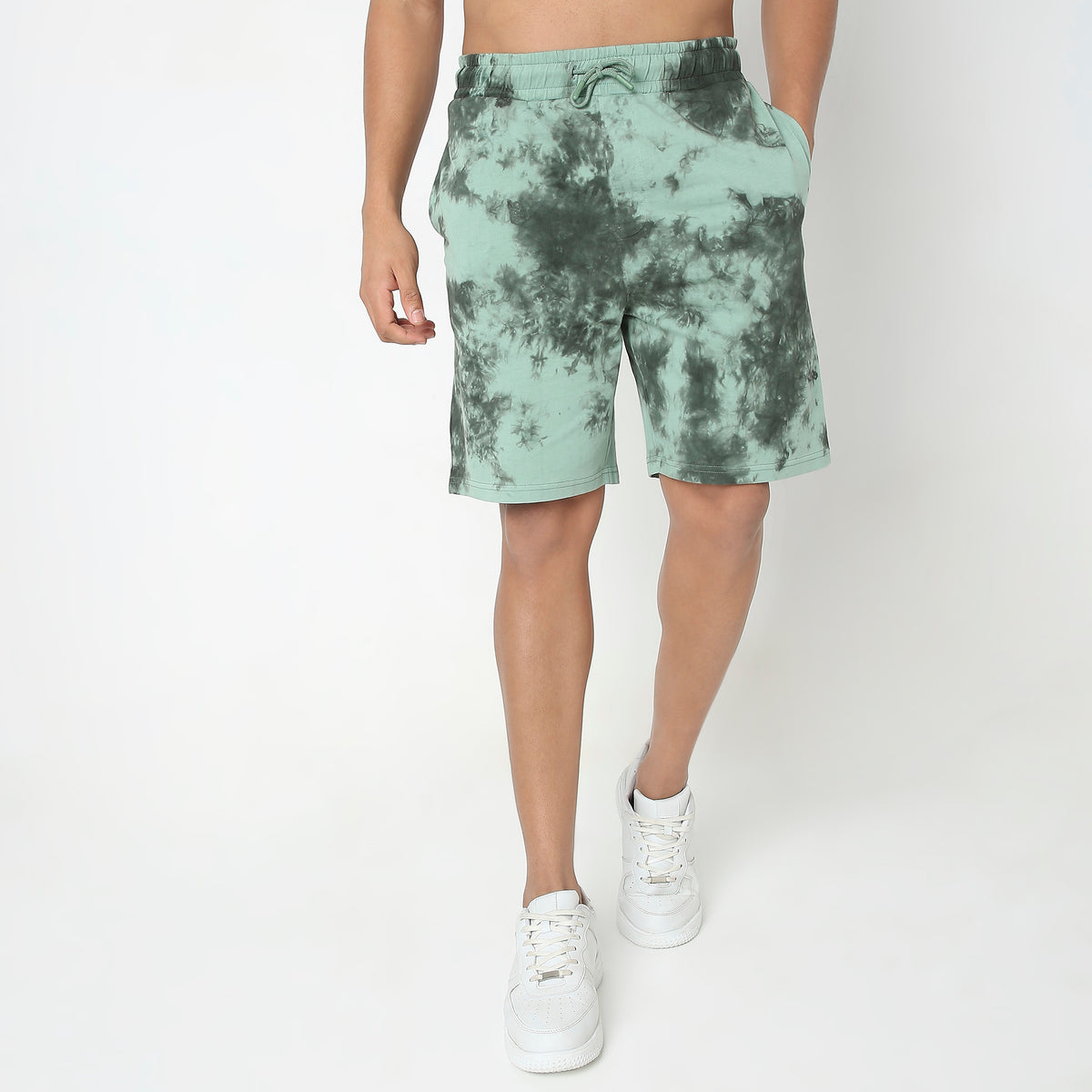 Regular Fit Tie - Dye Mid Rise Shorts