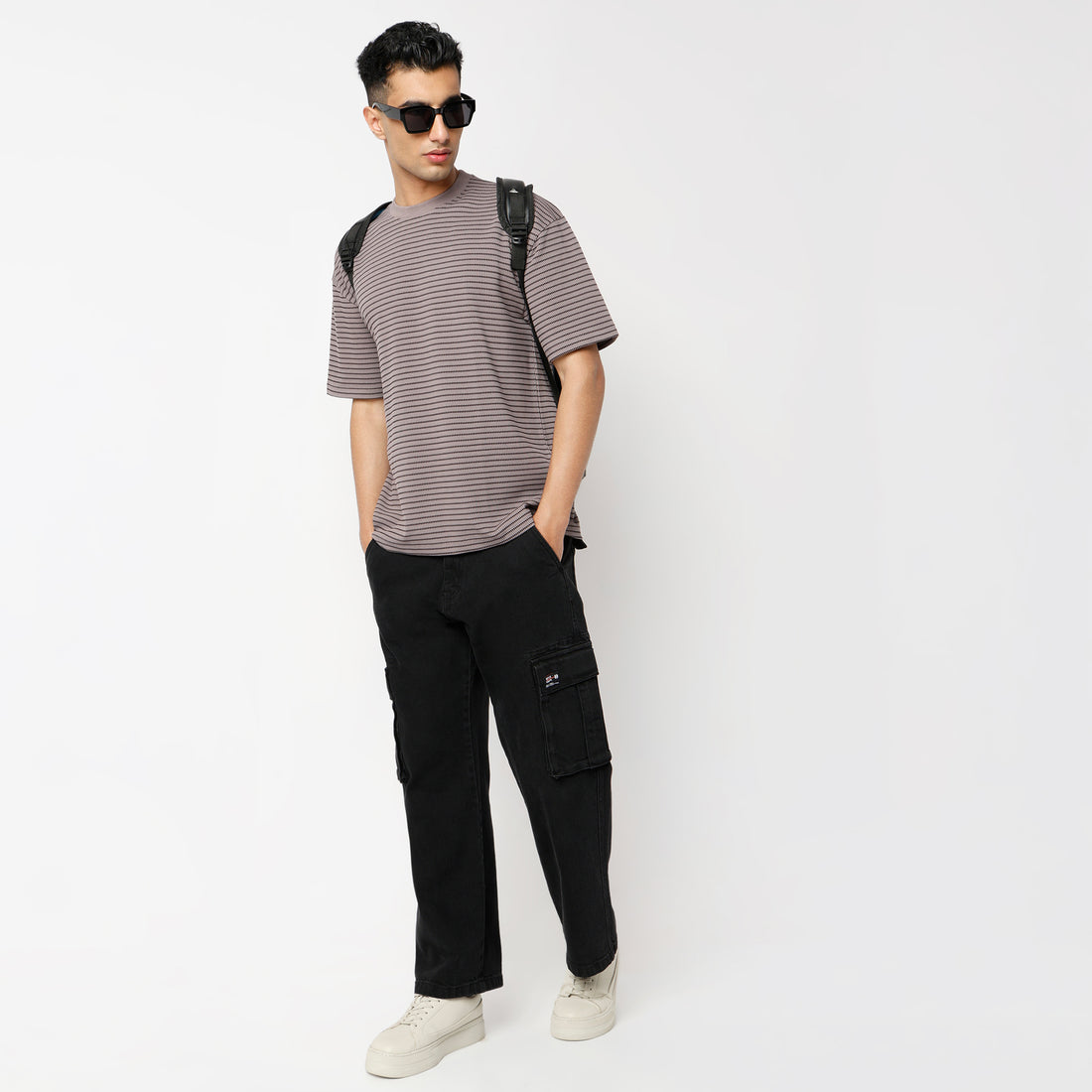 Oversize Striped Regular Length T-Shirt