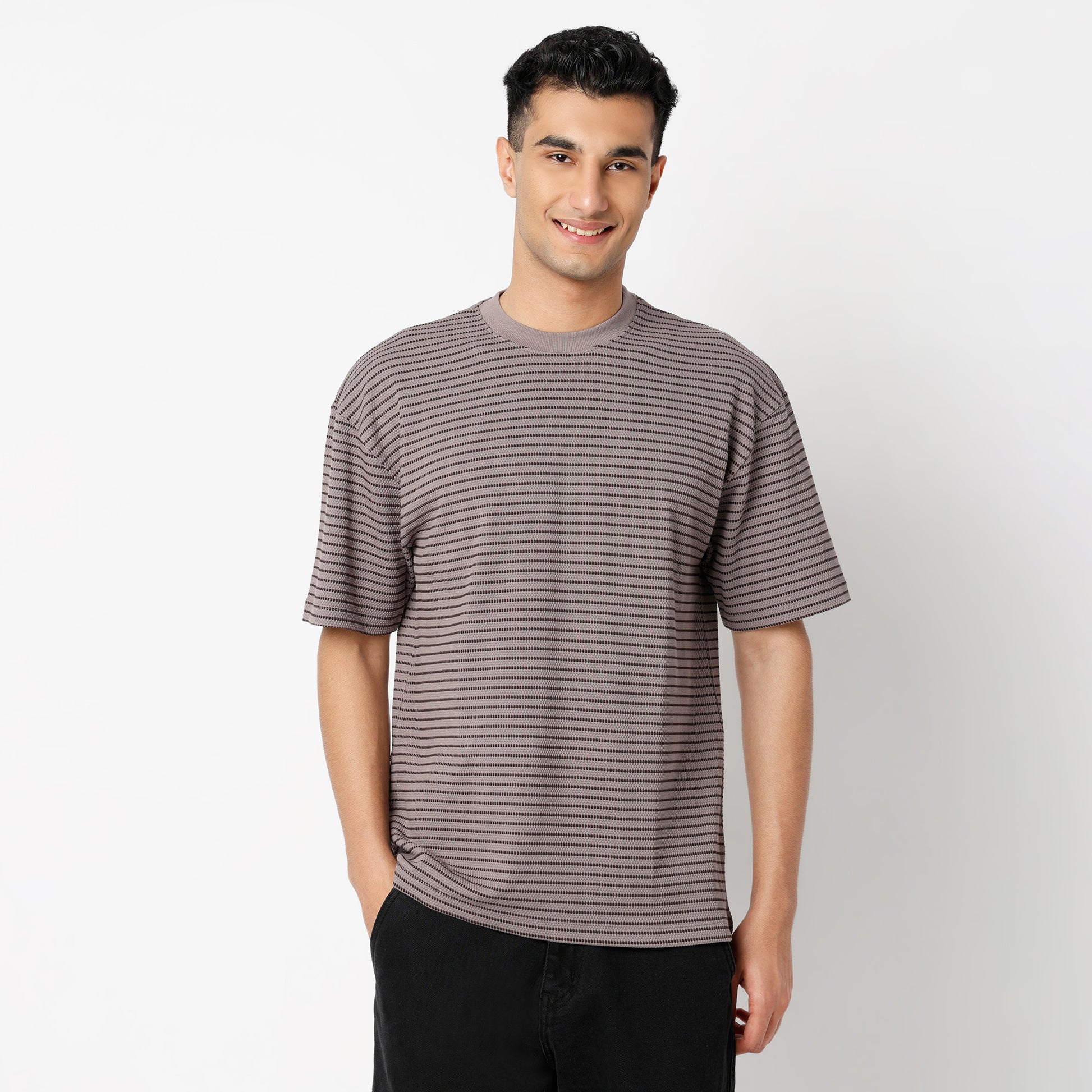 Oversize Striped Regular Length T-Shirt
