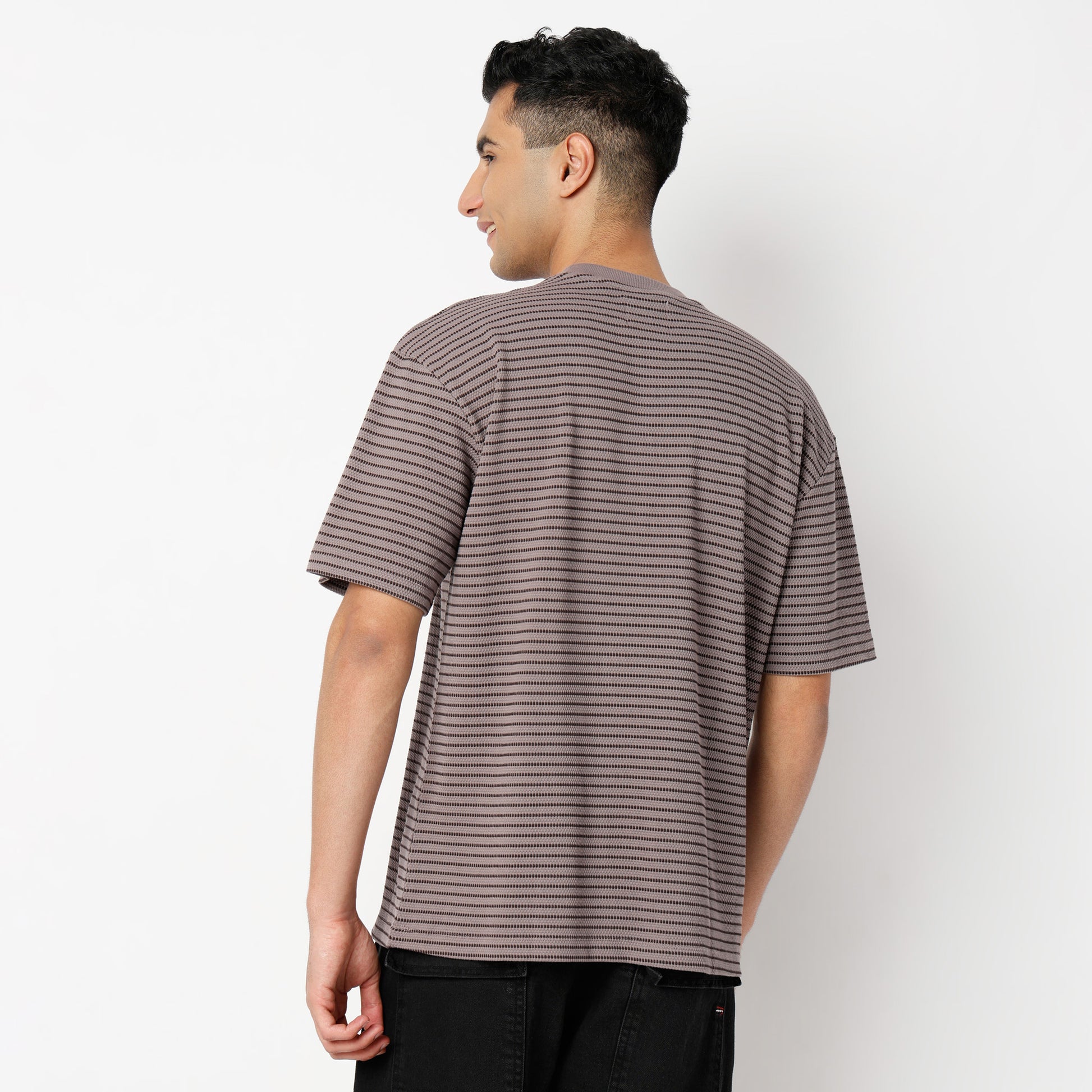 Oversize Striped Regular Length T-Shirt