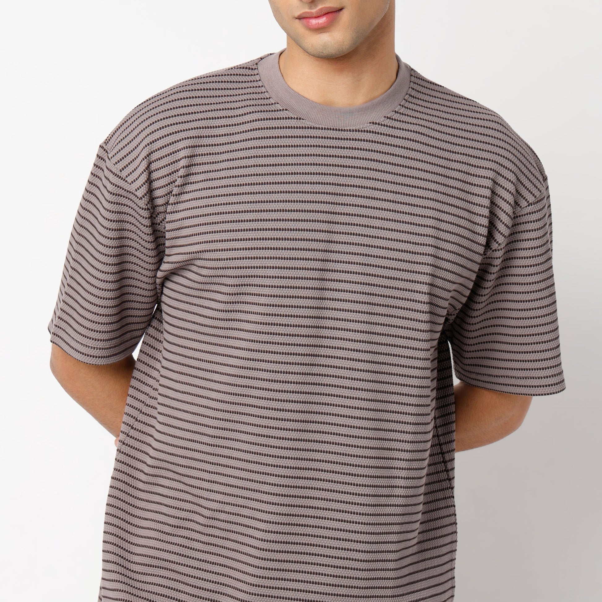 Oversize Striped Regular Length T-Shirt