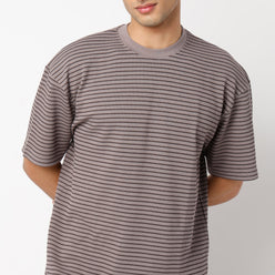 Oversize Striped Regular Length T-Shirt