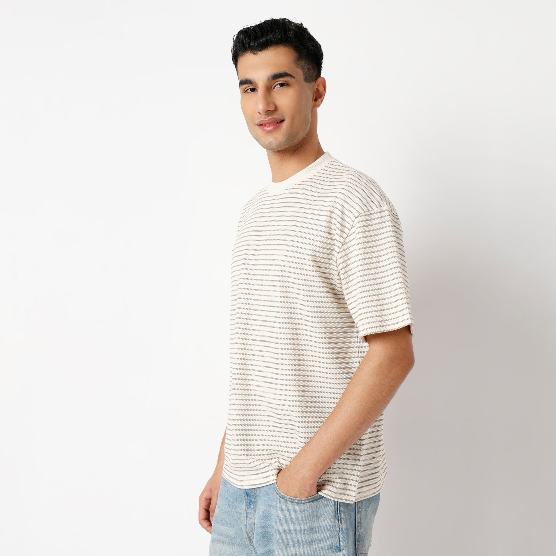 Oversize Striped Regular Length T-Shirt
