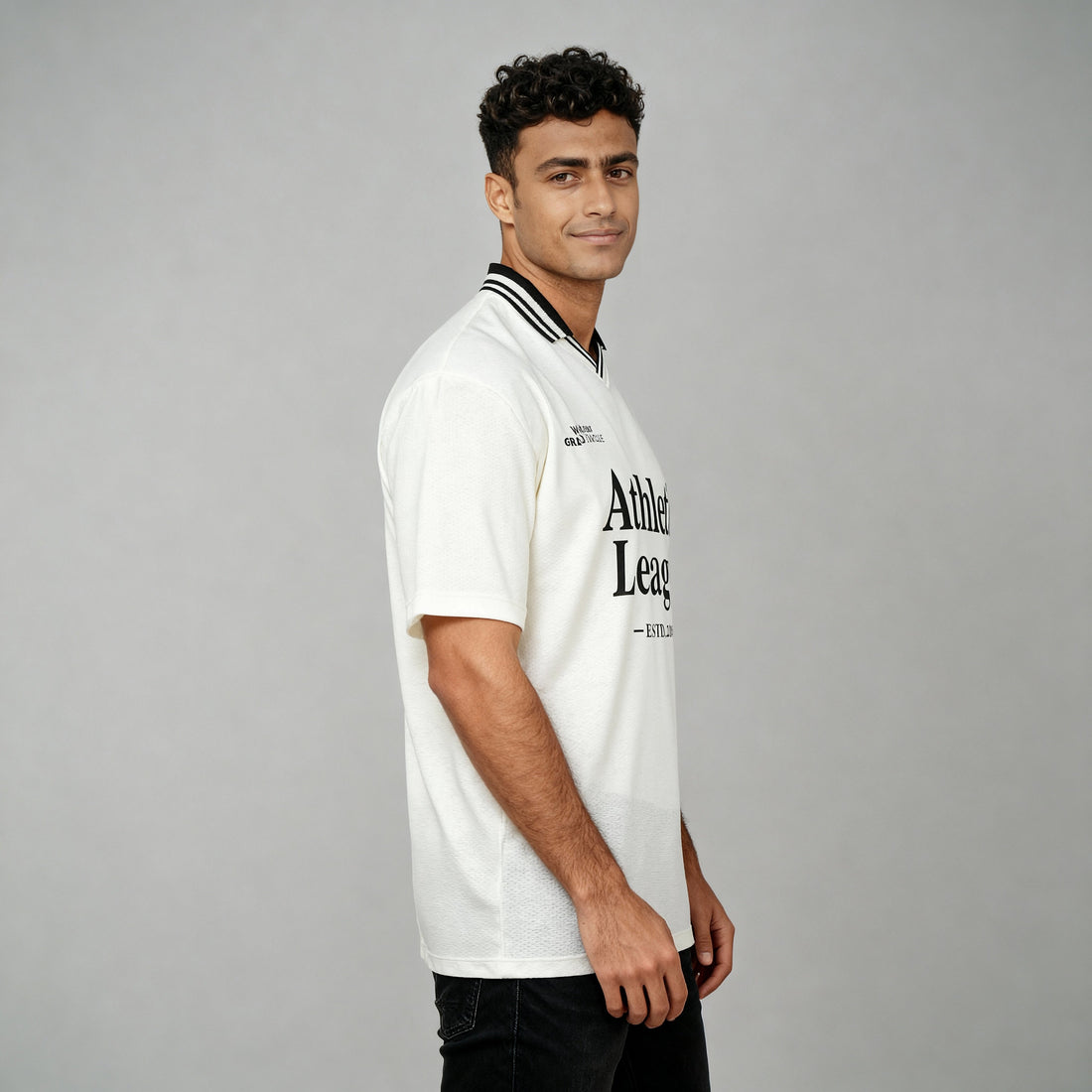 Oversize Drip Graphic Polo T-Shirt