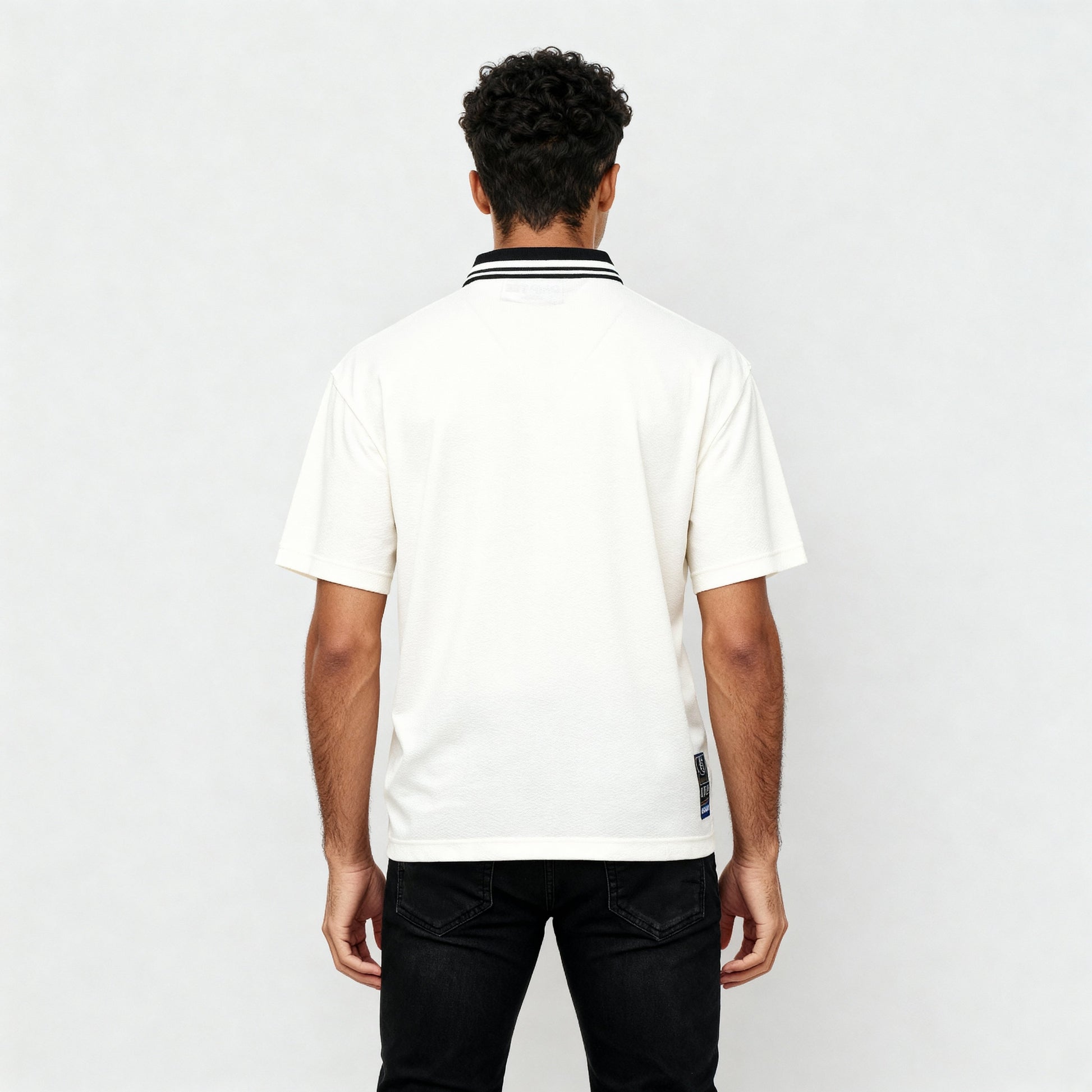 Oversize Drip Graphic Polo T-Shirt